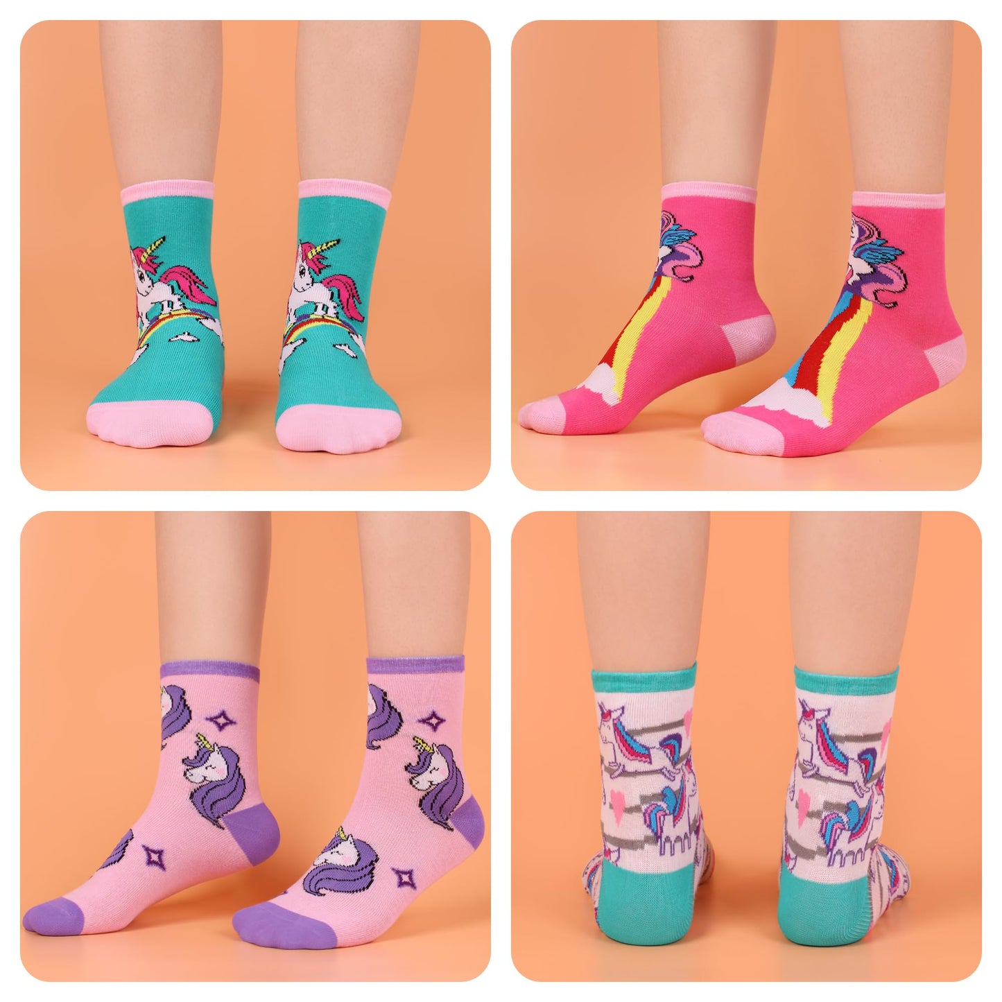 L&K-II 10er Kindersocken Mädchen Sneakersocken Baumwolle Mehrfarbig bunt Frühling Herbst 2823