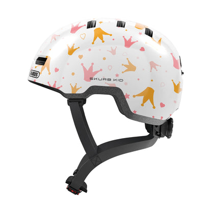ABUS Skurb Kid Children's Helmet - Robust Bicycle Helmet in Skater Look with Space for a Braid and Various Designs - for Girls and Boys