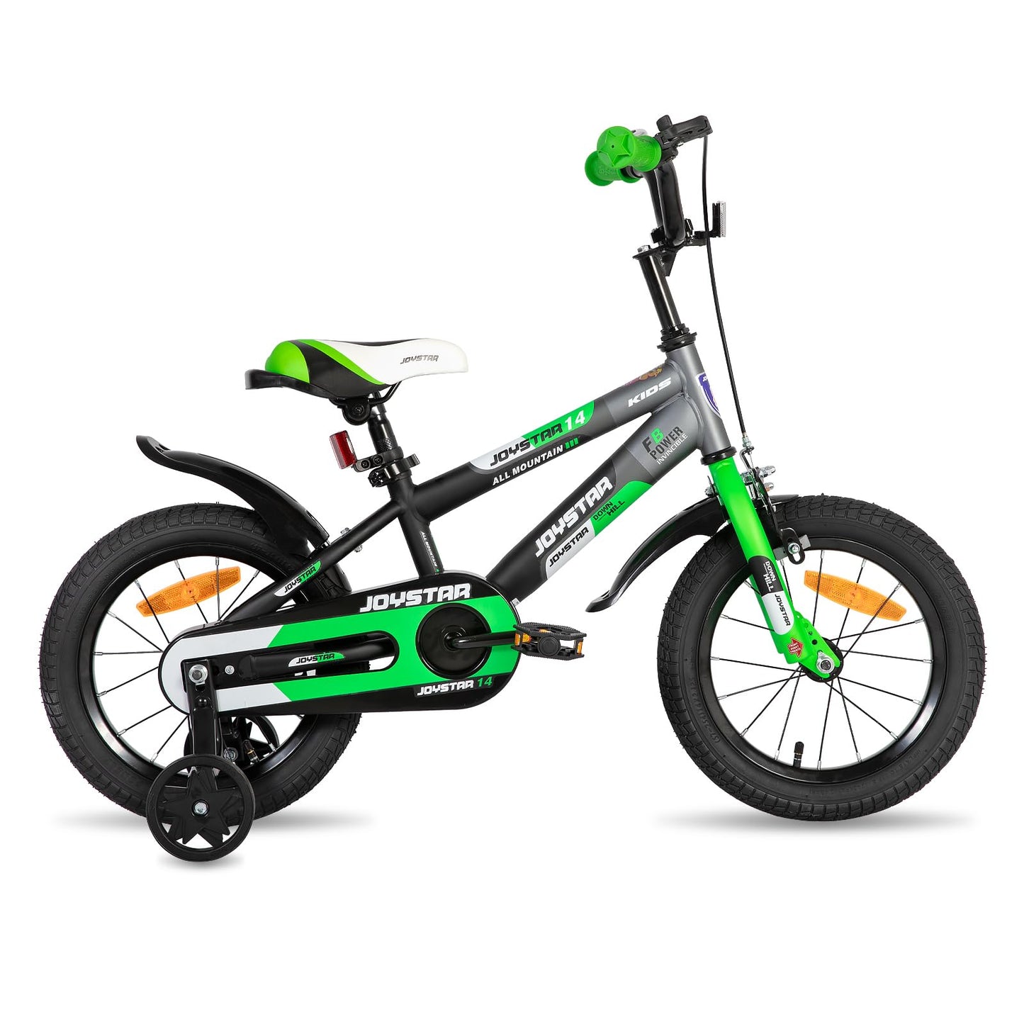 JOYSTAR Berry 12/14/16/20 Zoll Kinderfahrrad für 2-4 jährige Jungen & Mädchen, Jungenfahrrad mit Stützrädern,grün,rosa,weiß - Meloni2