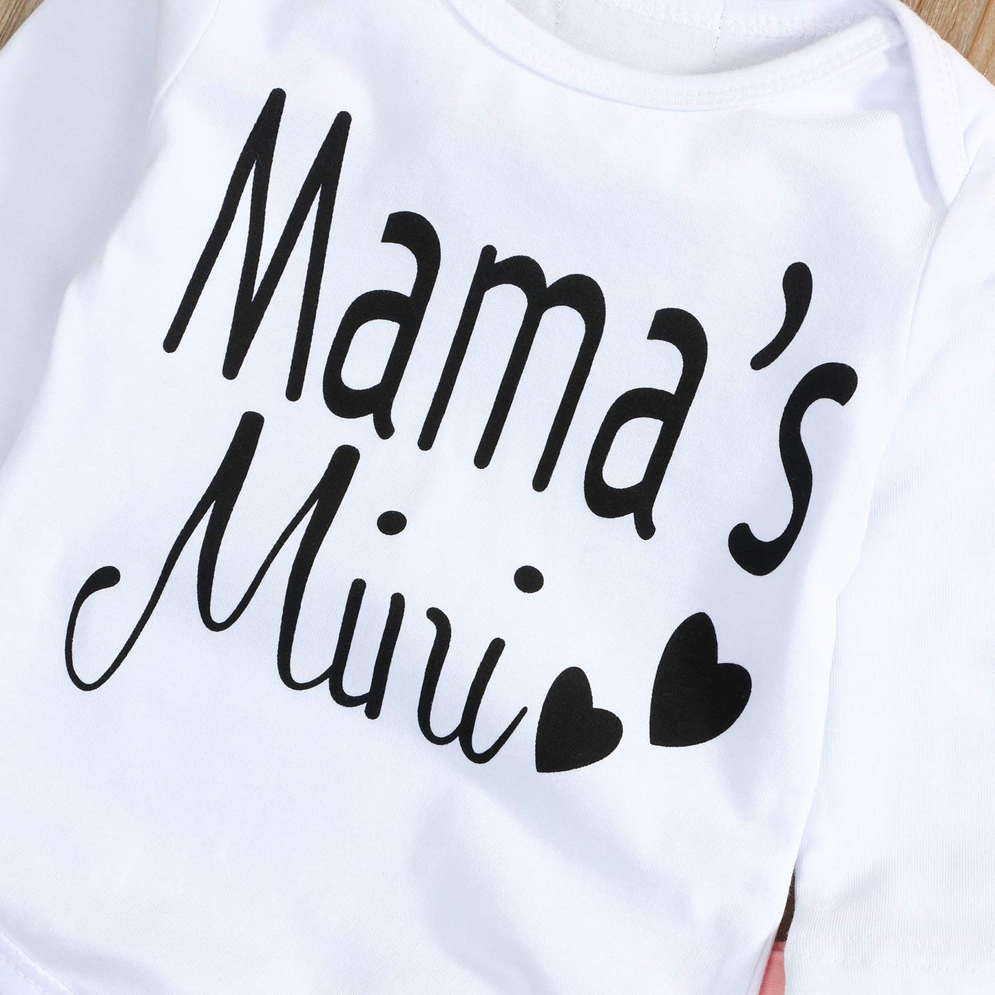 Neugeborene Baby Mädchen Kleidung Mama Sprüche Mama Mini Strampler Top Hose Outfit Set mit Stirnband
