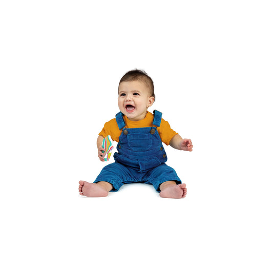 Bright Starts Soothing Soft Serve Silikonbeißring, leicht zu greifende Eiscremetüte, BPA-frei, Unisex, 3 Monate+