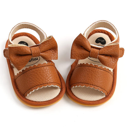 Babyschuhe RVROVIC Sandalen für Jungen und Mädchen mit weichem Sohlen, leichten Sommer-Schuhen und Schleifen-Knoten für Kleinkinder, ideal für den Outdoor-Gang.