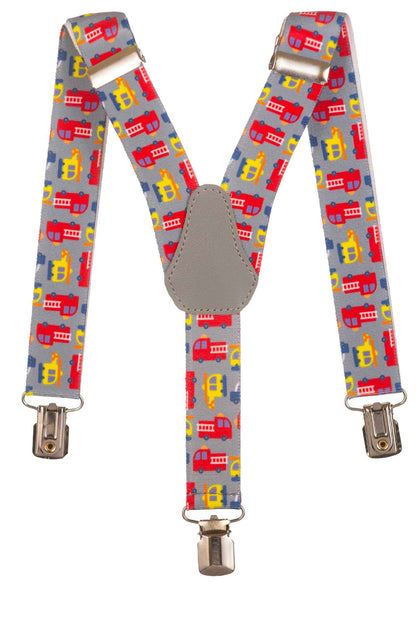 Kids Fire Engine Braces | Elastic Y Braces (1-5 Years) - 2.5cm