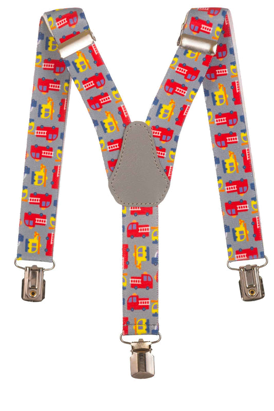 Kids Fire Engine Braces | Elastic Y Braces (1-5 Years) - 2.5cm