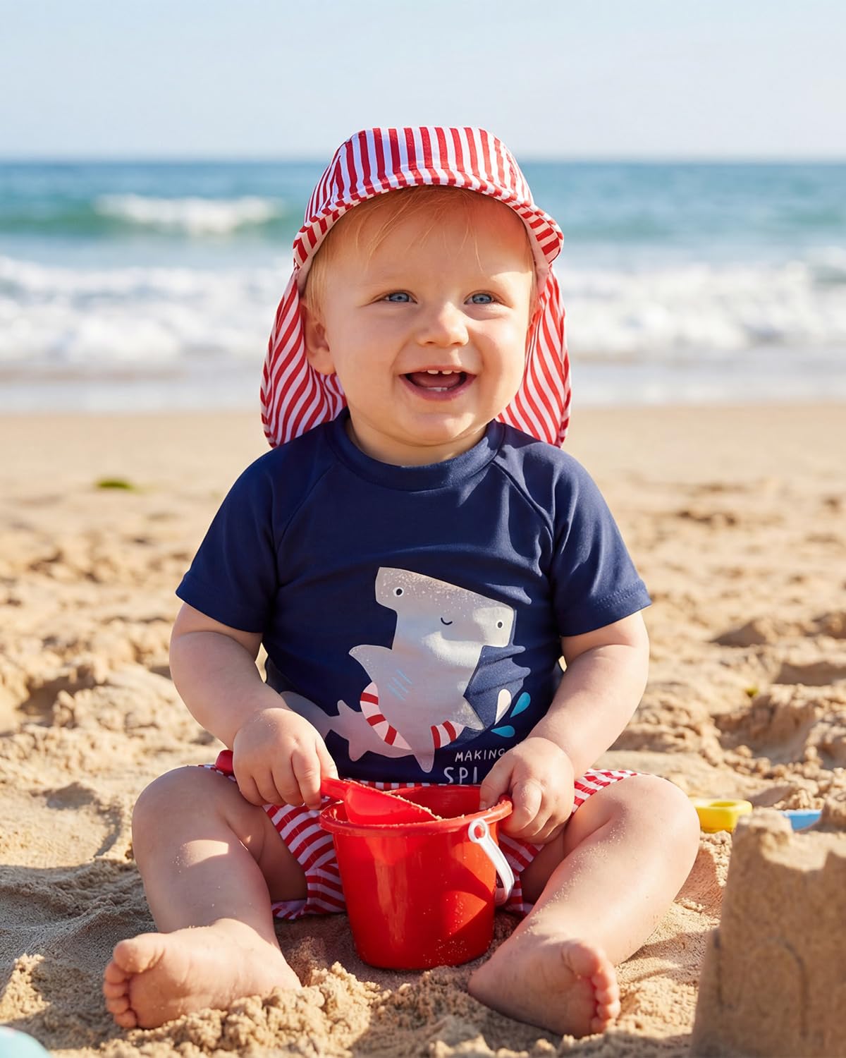 Uv Kleidung Baby Badeanzug Junge Zweiteilig Kurzärmel Schwimmshirt Badeshorts Uv Schutzkleidung 3 Monate-3 Jahre