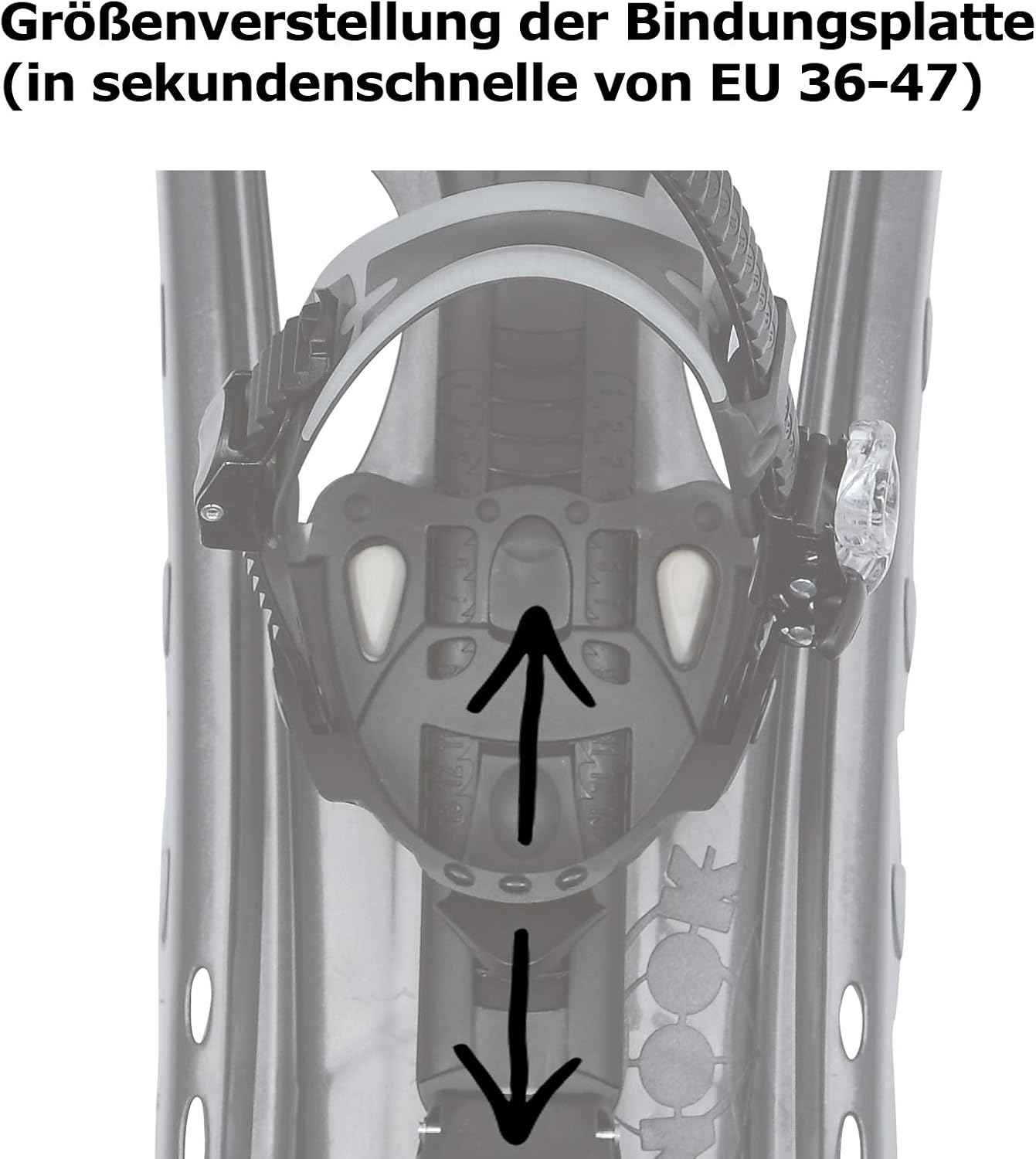 Inook AXM Schneeschuhe Mit Steighilfe - EU 36-47 - Set Mit Praktischer Tragetasche - Individuell Größenverstellbar Mit Vielen Patentierten Funktionen