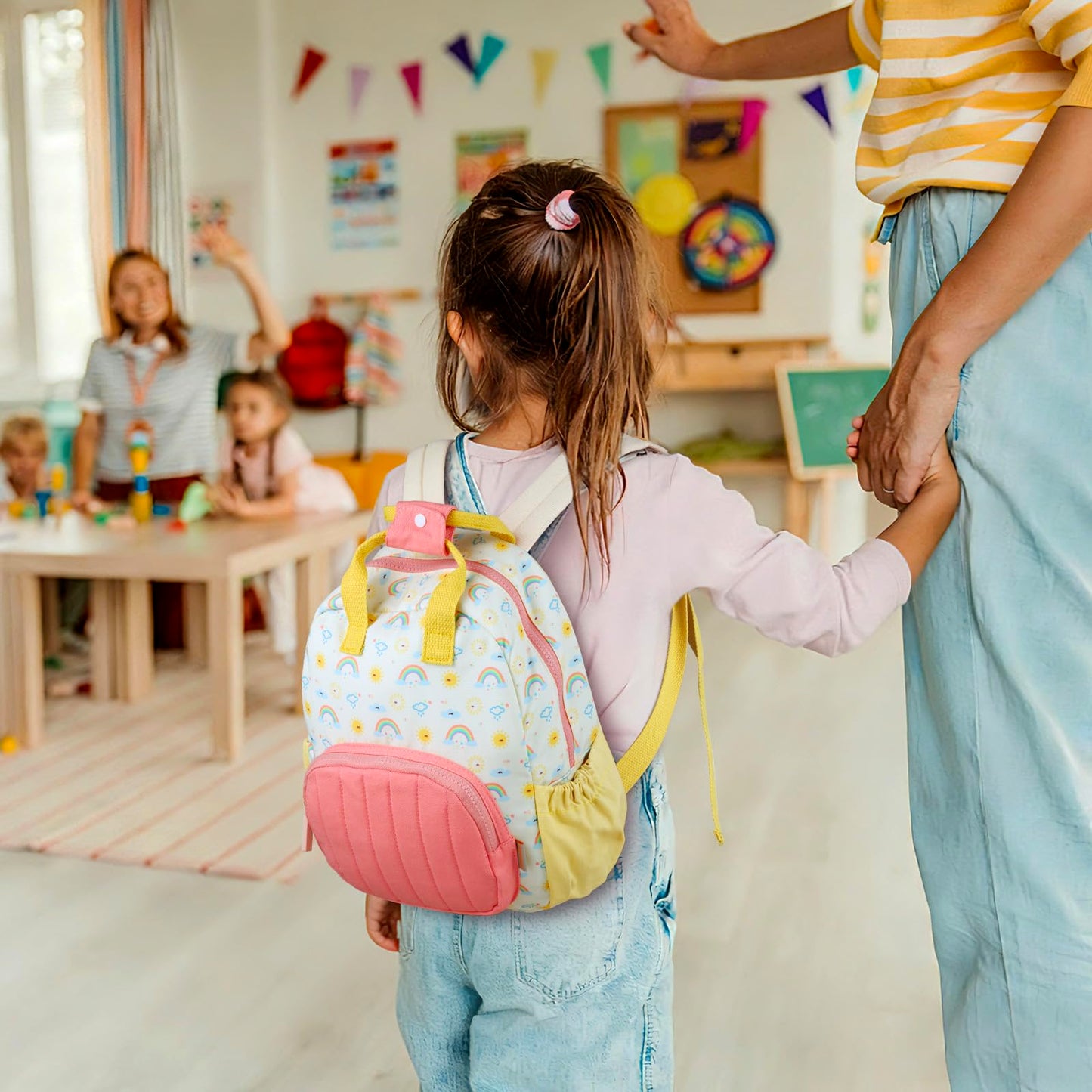 Kinderrucksack Mädchen 30cm Rucksack Kleinkind Kinderrucksack für 2-4 Jahre Kinder kindergartenrucksack Mini Tagesrucksack Reisetasche - Rosa Erdbeere