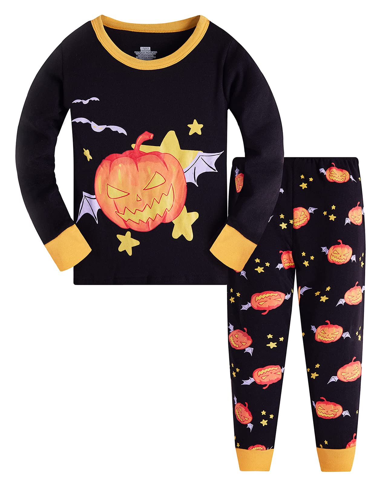 Jungen Pyjamas, Dinosaurier Langarm Zweiteiler Pyjama, Kinder Baumwolle Pyjama Set, Winter, Weihnachten Nachtwäsche, Größe 1–12 Jahre