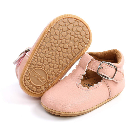 RVROVIC Baby Mädchen Mokassins Prinzessin Mary Jane Flache Kleider Schuhe Premium Leichte Weiche Sohle Krippe Schuhe Kleinkind Schuhe