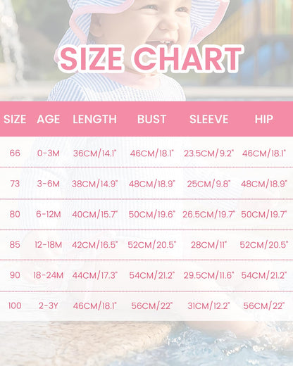 Baby Badeanzug Mädchen mit Sonnenhut Langarm UV Schutz Badebekleidung Für Baby-Mädchen Bademode Schwimmanzug