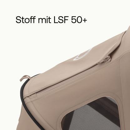 Bugaboo Dragonfly Sonnendach mit Lüftungsfenstern, ausziehbar für zusätzlichen und optimalen Sonnenschutz, wasserabweisend, Deep Indigo