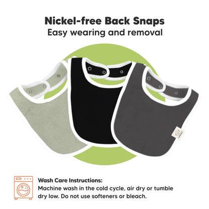 Baby Bibs for Boys &amp; Girls - 8-Pack Organic Cotton Teething Bibs - Baby Bibs for Girls &amp; Boys - Large Bibs for Infants, Toddlers (Wilderness) 