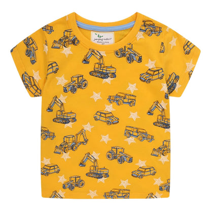 Unisex Baby T-Shirt Baumwolle Süß Karikatur Tier Muster Tops für 1-7 Jahre Alt