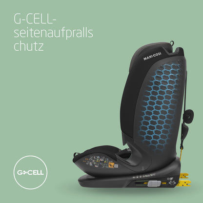 Maxi-Cosi Titan Plus i-Size, mitwachsender Kinderautositz, 15 Monat-12 Jahre (76-150 cm), G-CELL-Seitenaufprallschutz, 4 Liegepositionen, weiche Schaumstoffpolster in Kopfstütze, Authentic Black - Meloni2