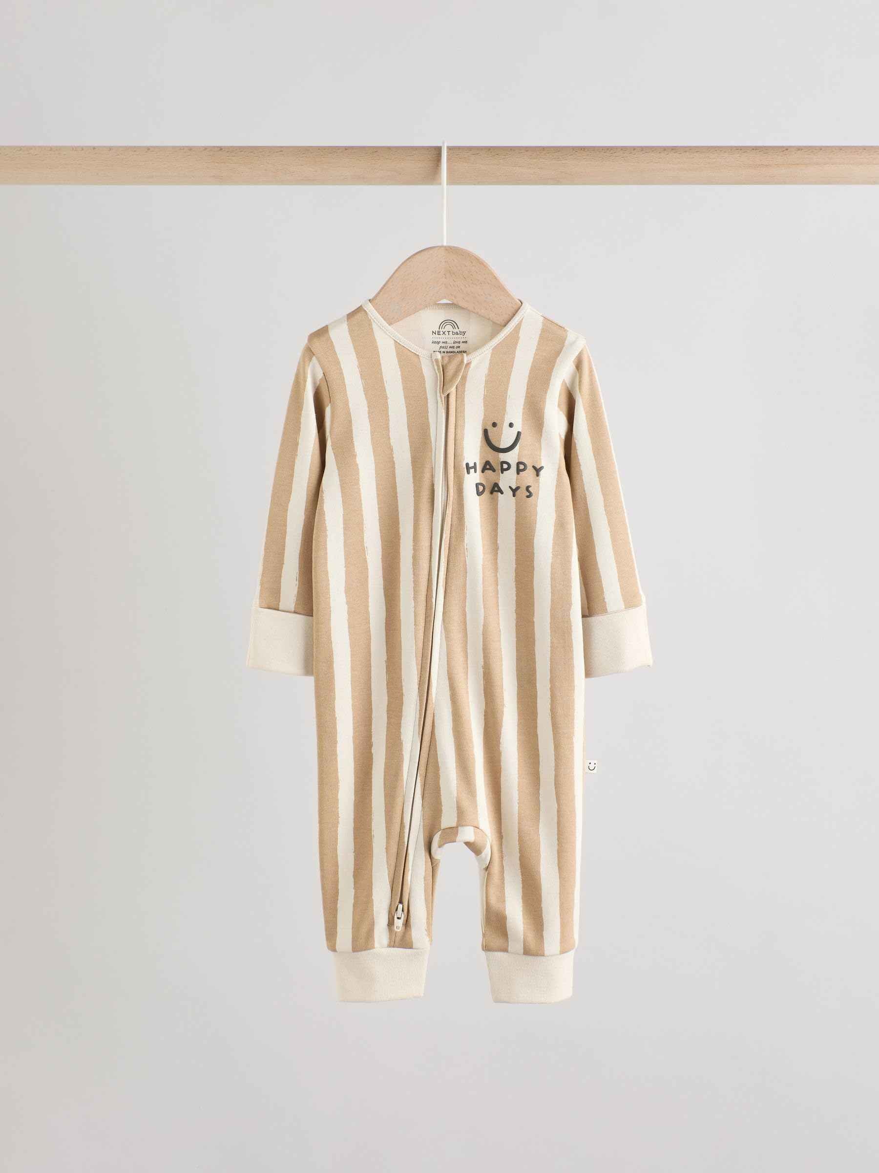 NEXT Baby Jungen Schlafanzüge mit Bärenmotiv, 3er-Pack