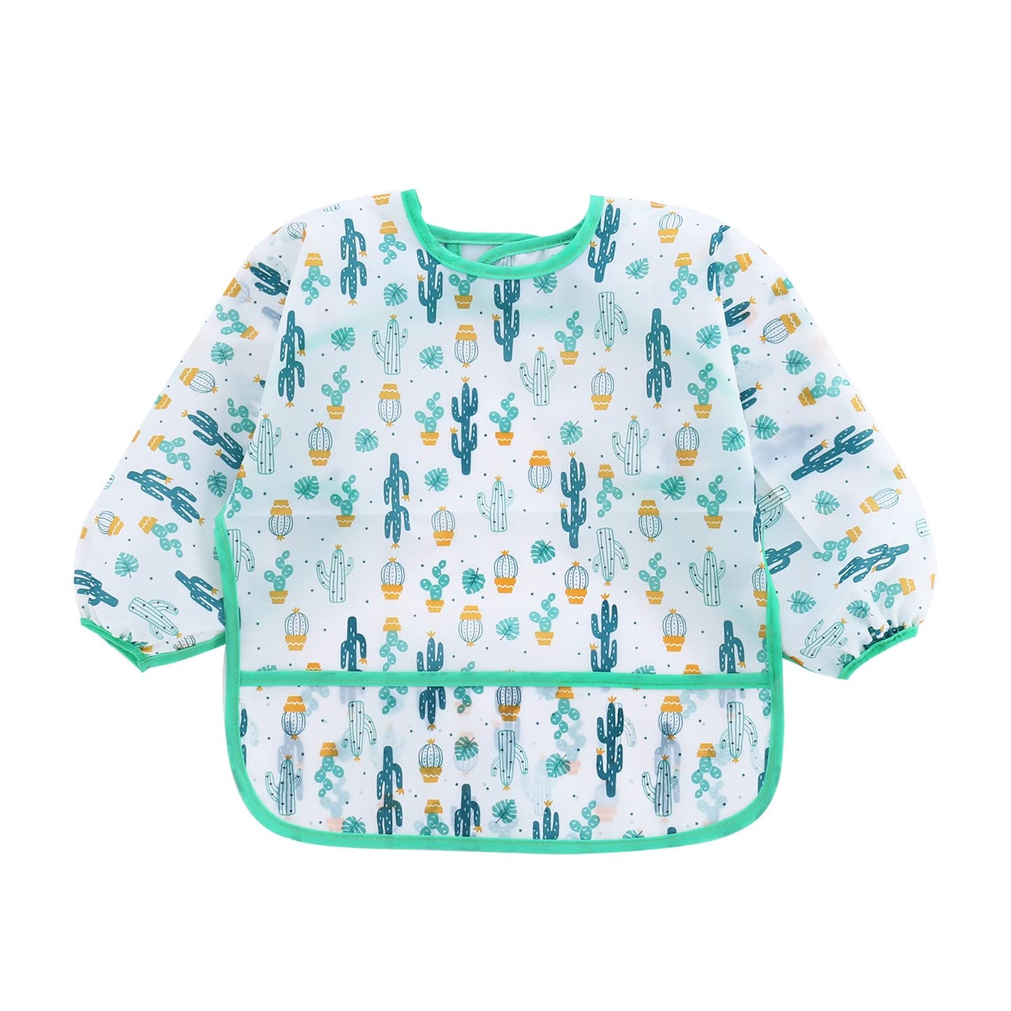 PandaEar Waterproof Baby Bibs with Long Sleeves, 3 Pack Washable Baby Bibs Feeding Bibs with Sleeves for 12-48 Months Children Eating Crafting Painting Art Craft Painting 