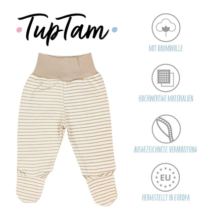 TupTam Baby Girl’s Romper suit with feet, pack of 3