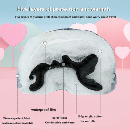 HNGEMSY Children's Winter Snow Gloves Ski Gloves for 2-13 Years Girls Boys PU Palm Waterproof Windproof Warm Fleece Winter Gloves