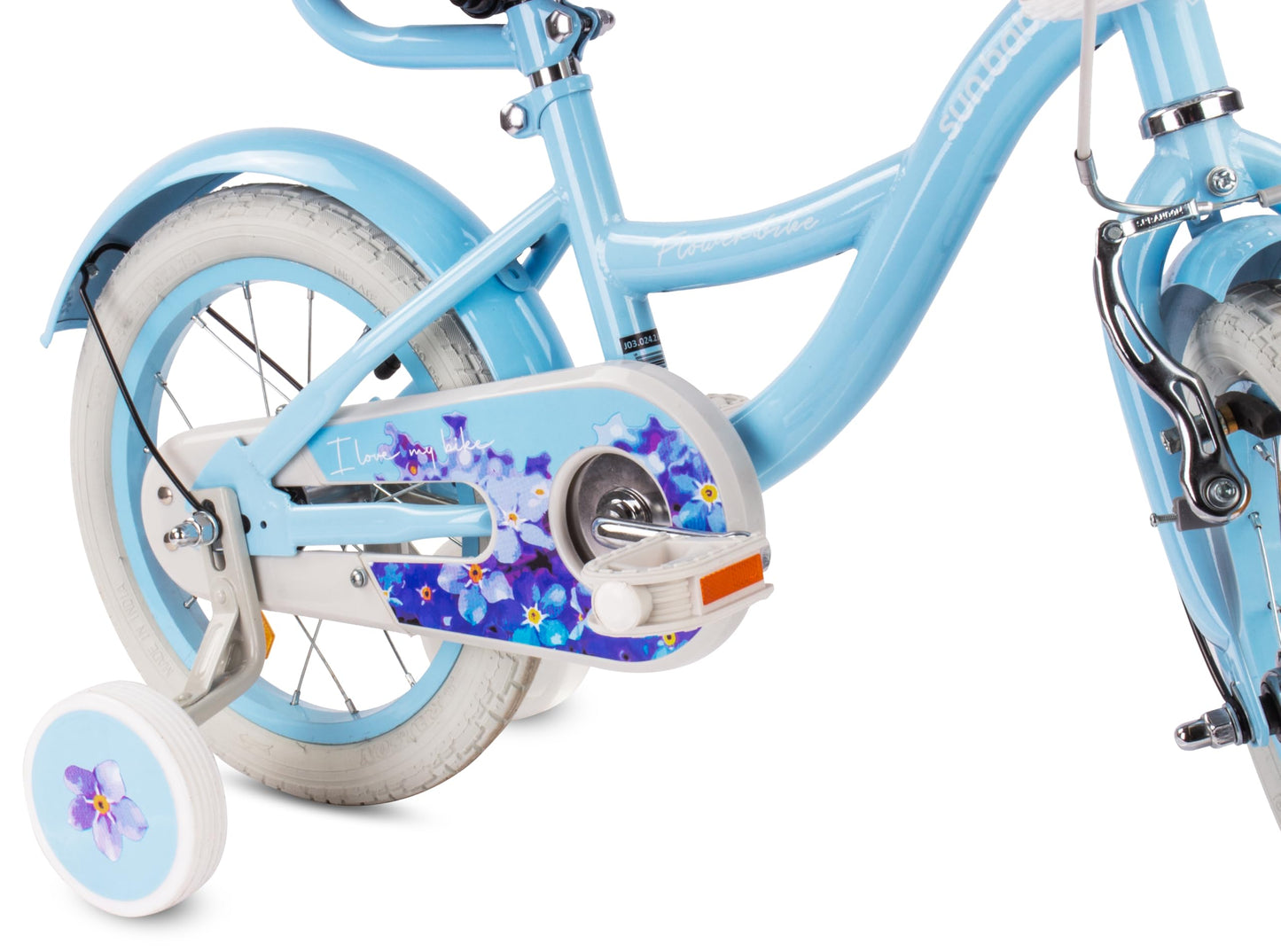 sun baby Mädchenfahrrad Flower Bike Radgröße zur Auswahl, mit Abnehmbarer Schubstange, Kinderfahrrad für Mädchen von 2 bis 6 Jahre