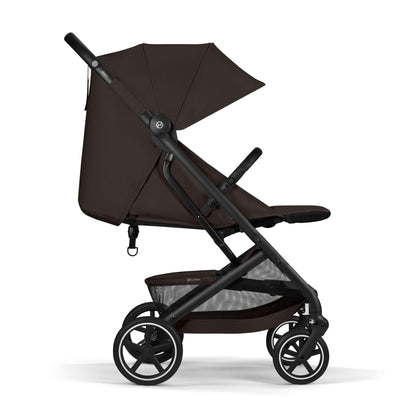 Cybex Gold Kinderwagen Beezy mit One-Pull Harness, Ab Geburt bis ca. 4 Jahre (max. 22 kg), Kompakt und ergonomisch, Magic Black (Schwarz mit schwarzem Rahmen)