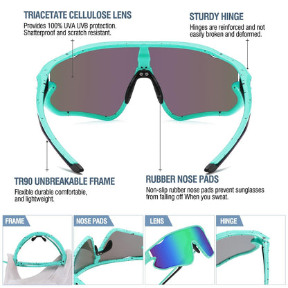 DUCO DK268 Children's Sunglasses Youth Baseball Sunglasses Lightweight TR90 Frame UV400 Sports Cycling Sunglasses for Boys Girls
