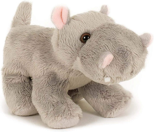 Trigon Stofftier Flußpferd, 13 cm Kuscheltier Plüschtier, Wildtier Zootier Flußpferde Softplüsch