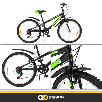 Actionbikes Kinderfahrrad Arrow | 20 Zoll 24 Zoll - V-Brake Bremsen - Fahrrad für Kinder von 6-12 Jahren - Schutzblech v. / h - Kinder Fahrrad für Mädchen & Jungen - Fahrräder - Bicycle - Kinderrad - Meloni2