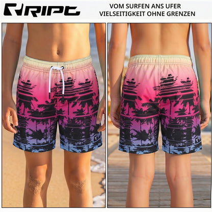 Schnelltrocknende Badeshorts für Jungen – UV50 Sonnenschutz für Aktiven Sommer Spaß