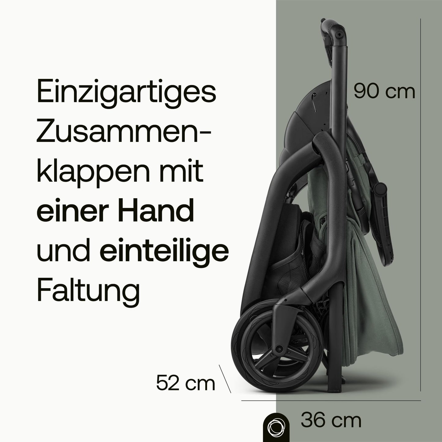 Bugaboo Dragonfly Plus Kinderwagen, kompakt und leicht optimal für die Stadt, Zusammenklappen mit einer Hand, wendbarer Sitz mit flacher Liegeposition, von Geburt bis Kleinkind, Desert Taupe