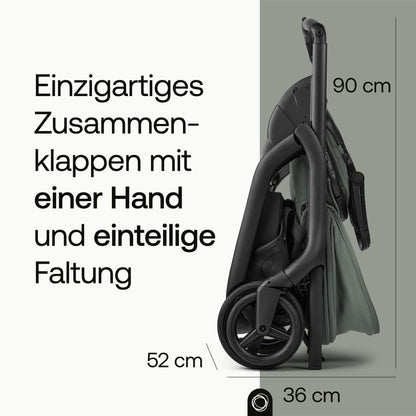Bugaboo Dragonfly Plus Kinderwagen, kompakt und leicht optimal für die Stadt, Zusammenklappen mit einer Hand, wendbarer Sitz mit flacher Liegeposition, von Geburt bis Kleinkind, Desert Taupe
