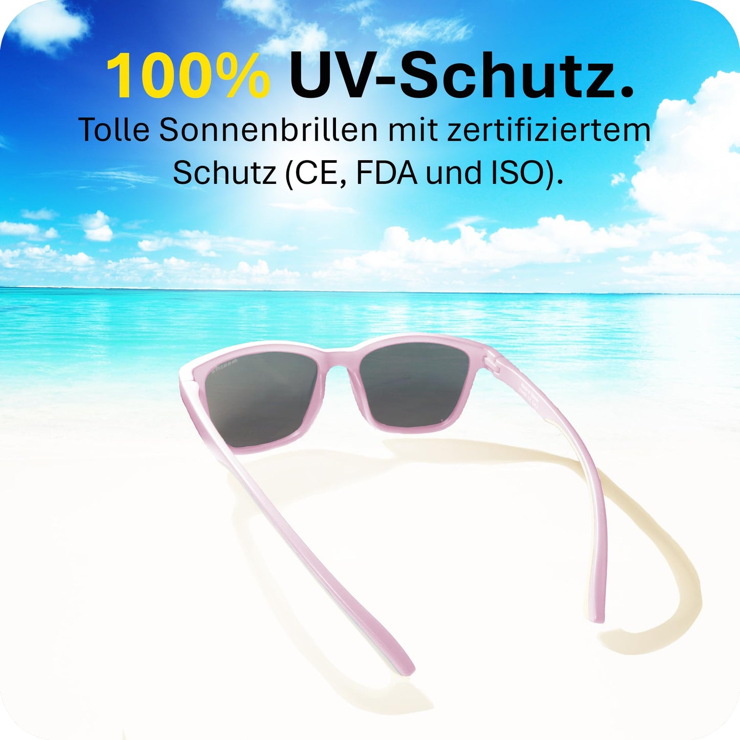 Mausito Sonnenbrille Kinder 3-6 Jahre & 6-10 Jahre | VERGLEICHSSIEGER Kindersonnenbrille 100% UV-Schutz | FLEXIBLE Bügel | Schadstofffreie Kindersonnenbrillen