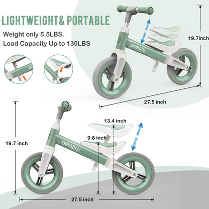 MHCYLION Laufrad ab 1.5-4 Jahre bis zu 25 kg, Lenkrad und Sattel höhenverstellbar, Lenkradschloss, Ultraleicht Kinderlaufrad Balance Fahrrad für Jungen Mädchen - Meloni2