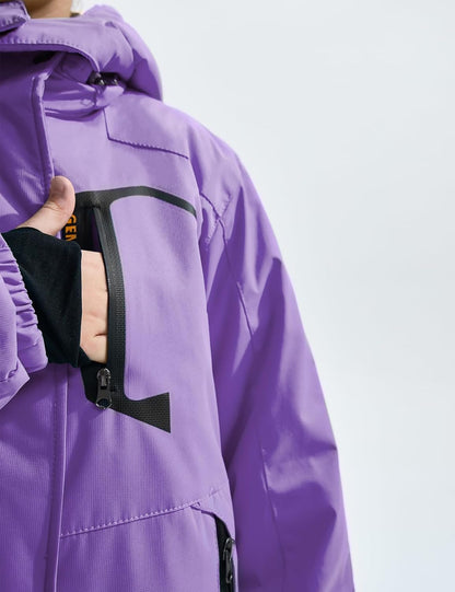 Gemyse Boys' Waterproof Ski Jacket, Windproof Fleece Jacket, Outdoor Winter Jacket, Rain Jacket with Hood