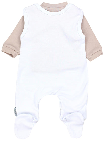 TupTam Baby Unisex Strampler Set mit bedrucktem Spruch, 2er-Pack