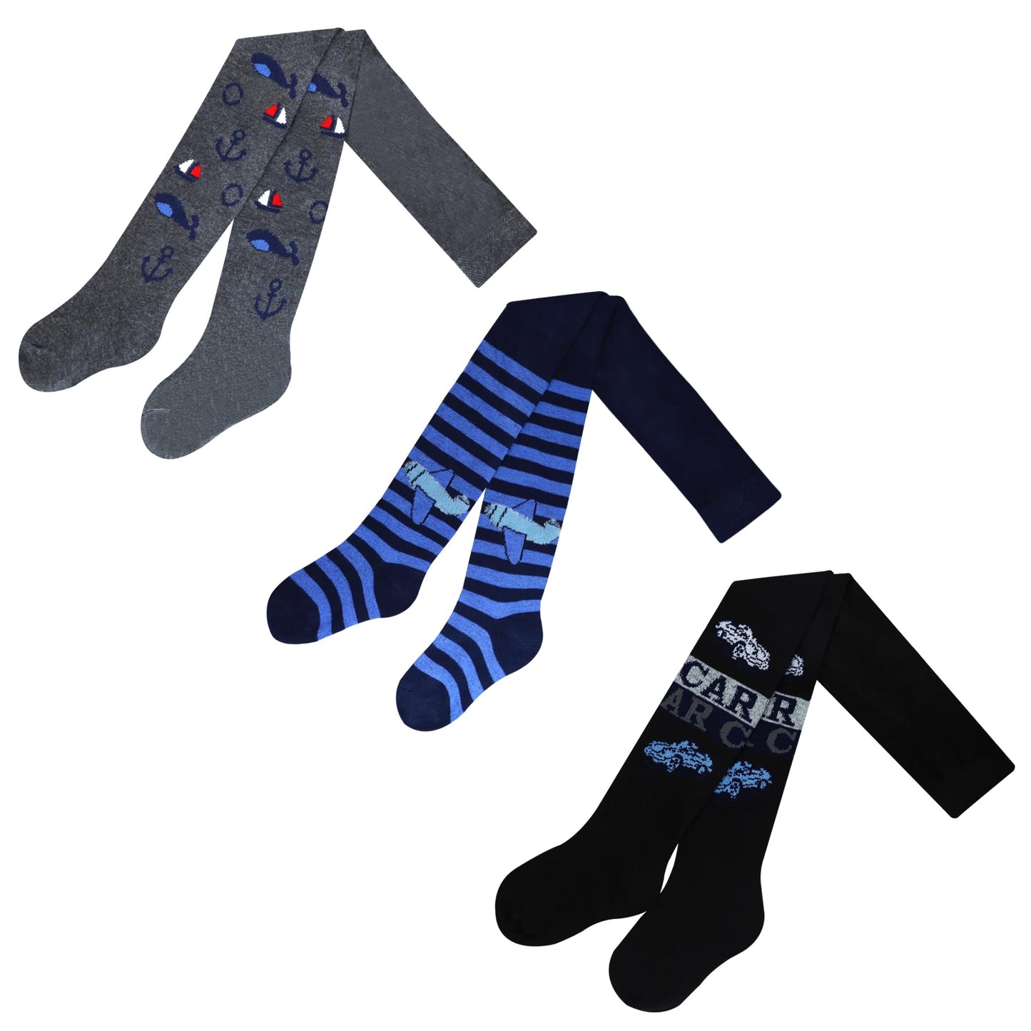MRCC Pack of 6 boys children's knitted tights baby tights fine knitted cotton 12999