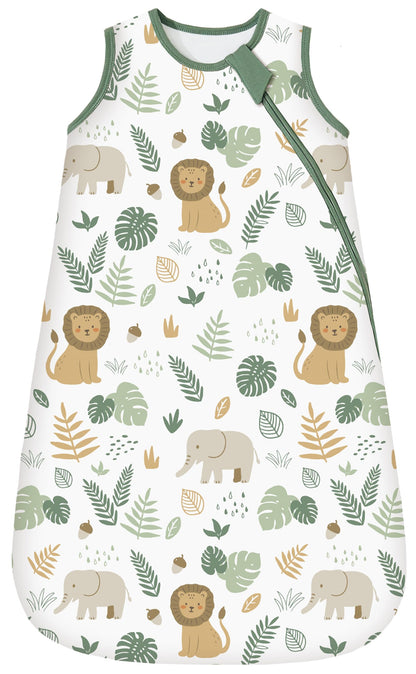 Chilsuessy Baby Sleeping Bag, 2.5 Tog, Winter Baby Sleeping Bag, Cotton, All-Year Sleeping Bag, Newborn Winter Sleeping Bag, 2.5 Tog/Lion Forest, 67 cm/0-6 Months