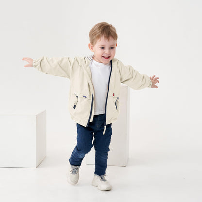 Volunboy Baby Hooded Jackets, Boys Long Sleeve Windproof Coat Cartoon Print Jackets