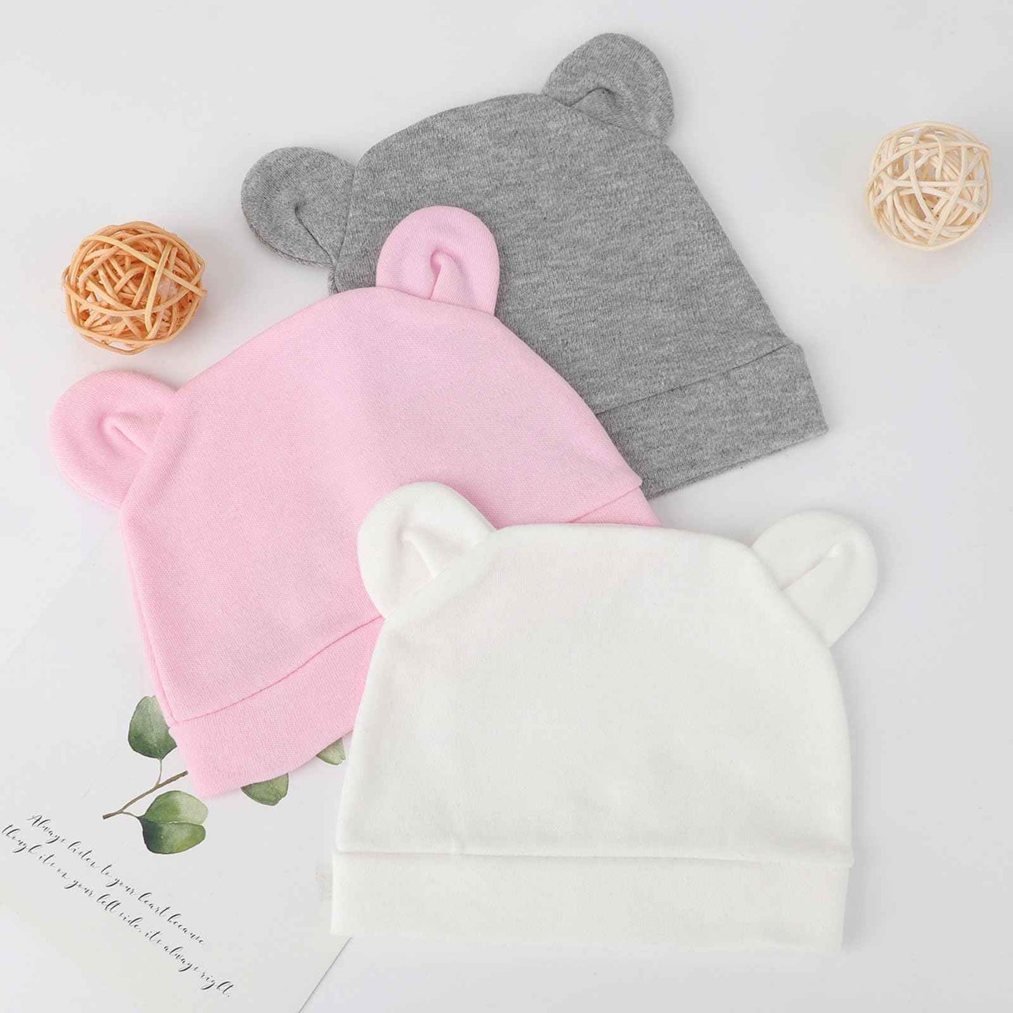 DRESHOW Neugeborene Swaddle Decke Hut Set Baby Gedruckt Swaddles Säugling Einstellbar Schlafsack für 0-3 Monate Mädchen Jungen
