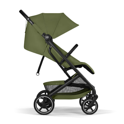 Cybex Gold Kinderwagen Beezy mit One-Pull Harness, Ab Geburt bis ca. 4 Jahre (max. 22 kg), Kompakt und ergonomisch, Magic Black (Schwarz mit schwarzem Rahmen)