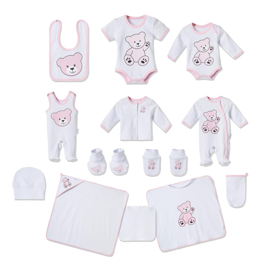 MyyBaby - Newborn Baby Set 100% Organic Cotton Oeko-Tex Standard 100 Baby First Equipment Clothing Newborn Baby Gift Set 13 Pieces 0-4 Months