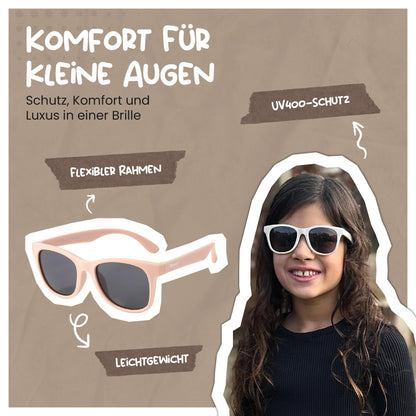 Maesy Yuki Children's Sunglasses for 6-12 Years, UV400 Polarised Protection, Flexible and Flexible Frame, Safe and Comfortable Sunglasses for Children