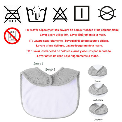 SLOSH Lätzchen Baby Für Neugeborene Babylätzchen für Babys und Kleinkinder Jungen und Mädchen Unisex Set Druckknopf