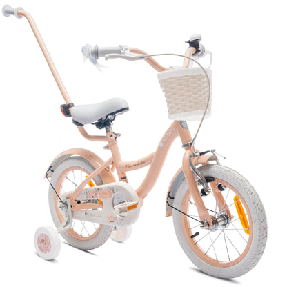 sun baby Mädchenfahrrad Flower Bike Radgröße zur Auswahl, mit Abnehmbarer Schubstange, Kinderfahrrad für Mädchen von 2 bis 6 Jahre - Meloni2