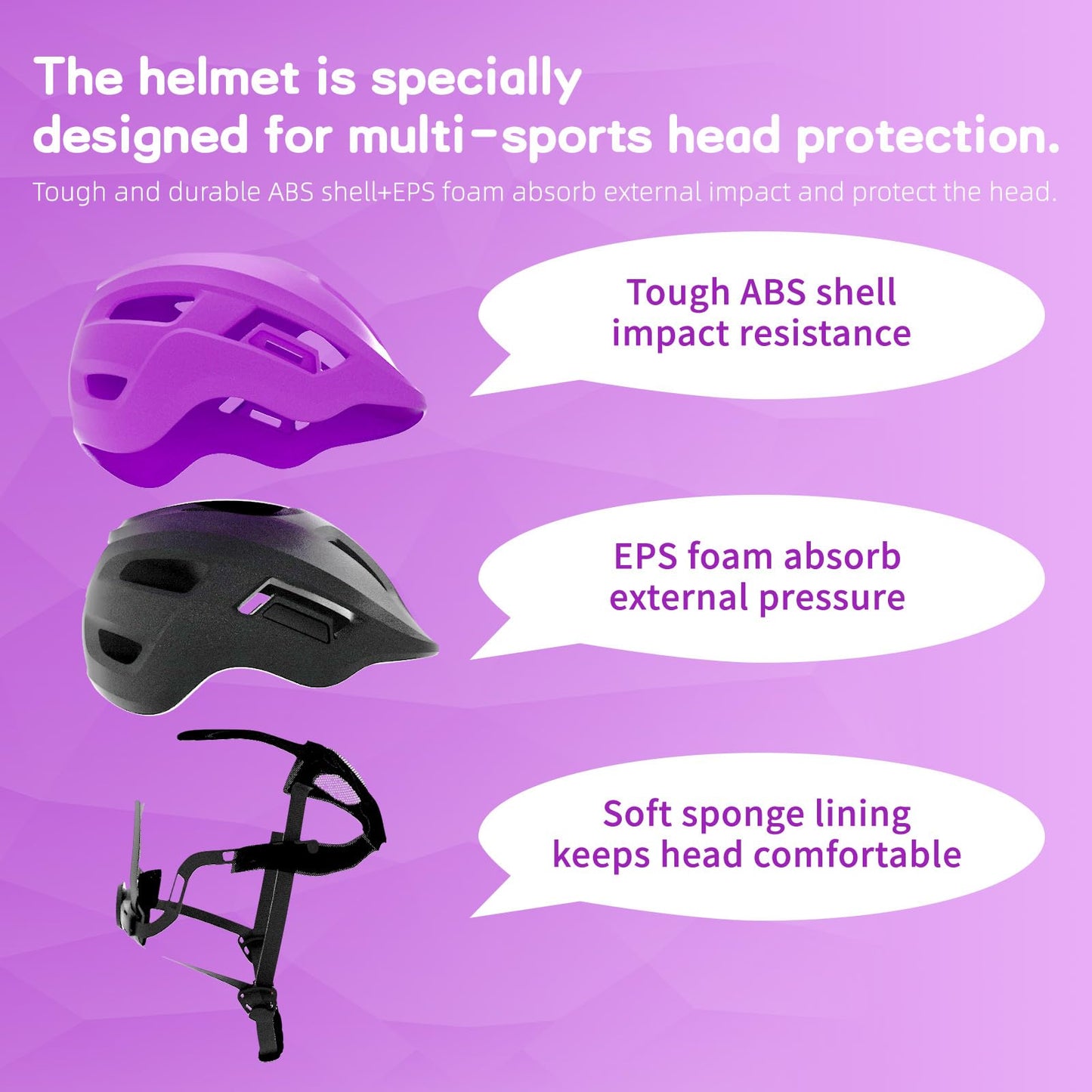 FAYDUDU Toddler Helmet Children's Bicycle Helmet Baby Multi-Sport Adjustable Helmet Sports Helmet Cycling Bicycle Scooter Skateboard Helmet Lightweight for Children Boys Girls from 2-8 Years Old