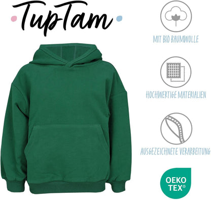 TupTam Unisex Boy's Girls' Hoodie Sweatshirt Organic Cotton