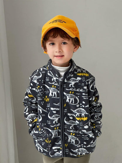 LUVCES Baby Jacket Boys Unisex Toddler Girls Kids Warm Fleece Jacket Full Zip Pullover Outerwear Sweatshirt