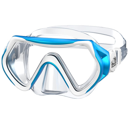 Findway Children's Diving Goggles, Swimming Goggles, Snorkel Mask for Boys Girls Teenagers, Diving Mask with Nose Cover, 180° Panorama, HD, Anti-Fog, Anti-Leak, Diving Goggles for Children 4-16 Years