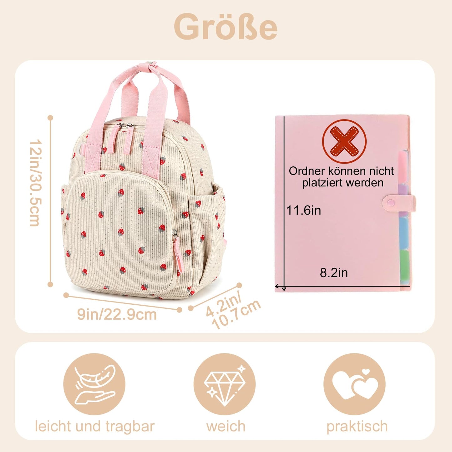 LEDAOU Kids Waterproof Backpack for Children 2-4 Years Nursery School Boys Girls