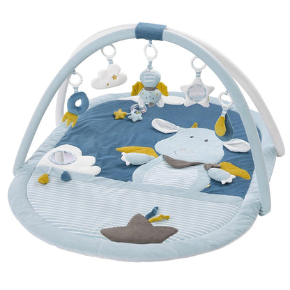 Fehn 3-D-Activity-Decke Spielbogen Peru – Baby Krabbeldecke mit 5 abnehmbaren Spielzeugen zum Greifen – Spieldecke für Babys und Kinder ab 0+ Monaten – Krabbelmatte als Geschenk zur Geburt