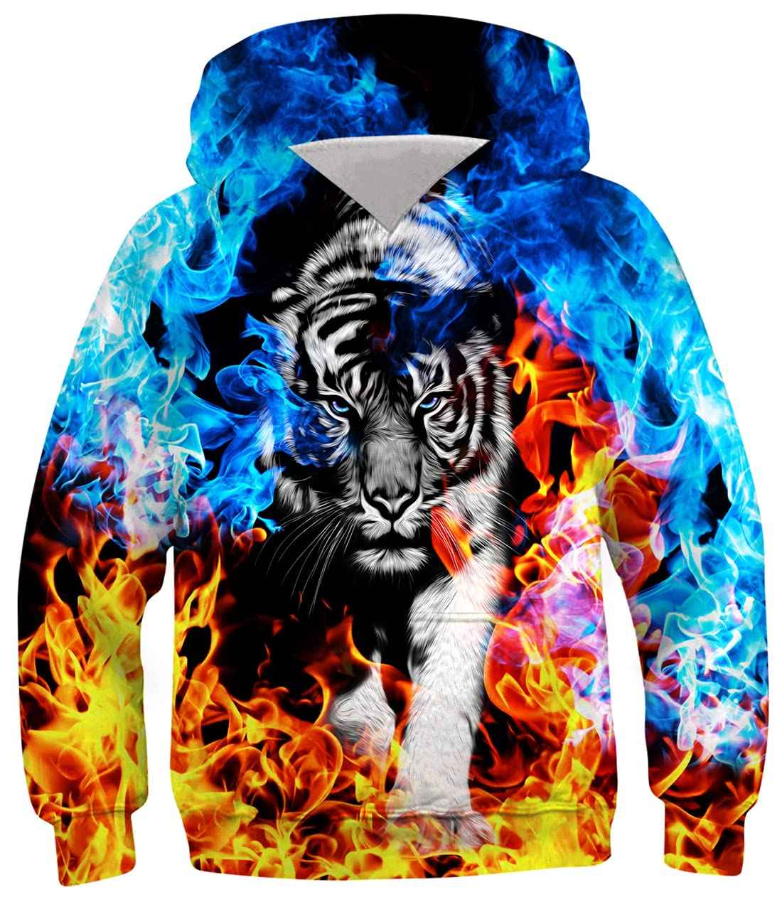 Fanient Children's / Boys’ / Girls’ Hoodies, 3D Print, Vivid Animal Cartoon Graphic Sweatshirt, Pocket Pullover Hoodie for 6-16 Years